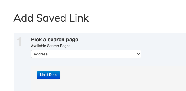 Address option selected