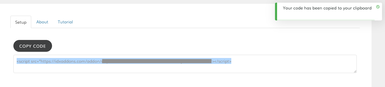 IDXAddons widget code