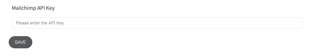 Enter your MailChimp API key in IDXAddons