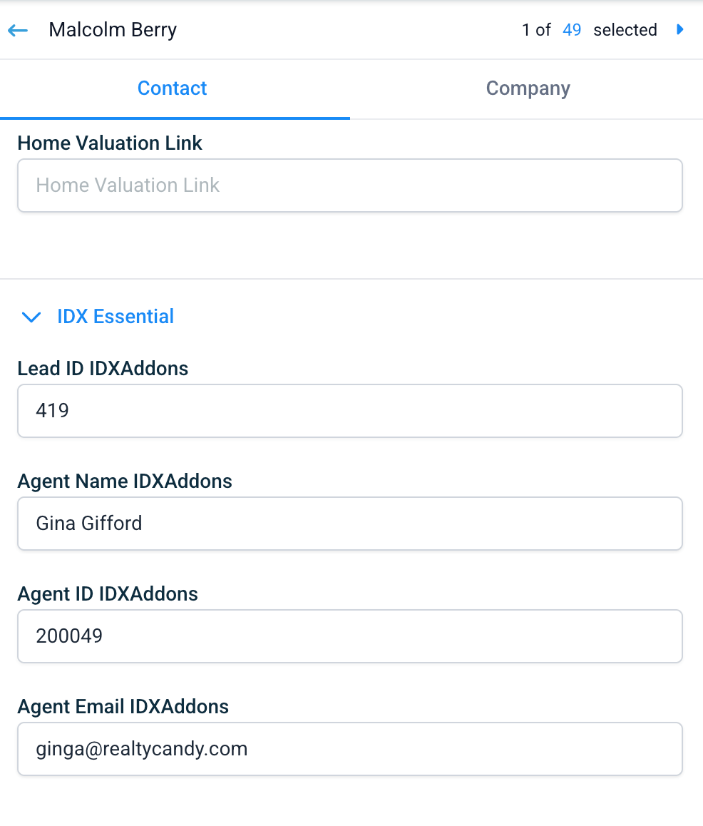 Agent ID Custom Field