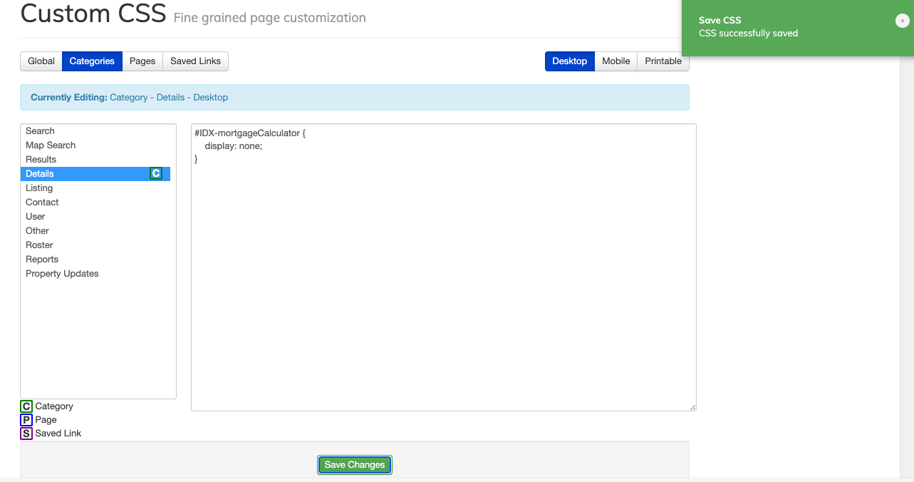 Custom CSS for the mortgage calculator