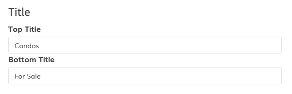 Top and bottom title