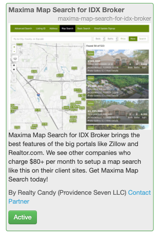 Maxima Map Search Template activated