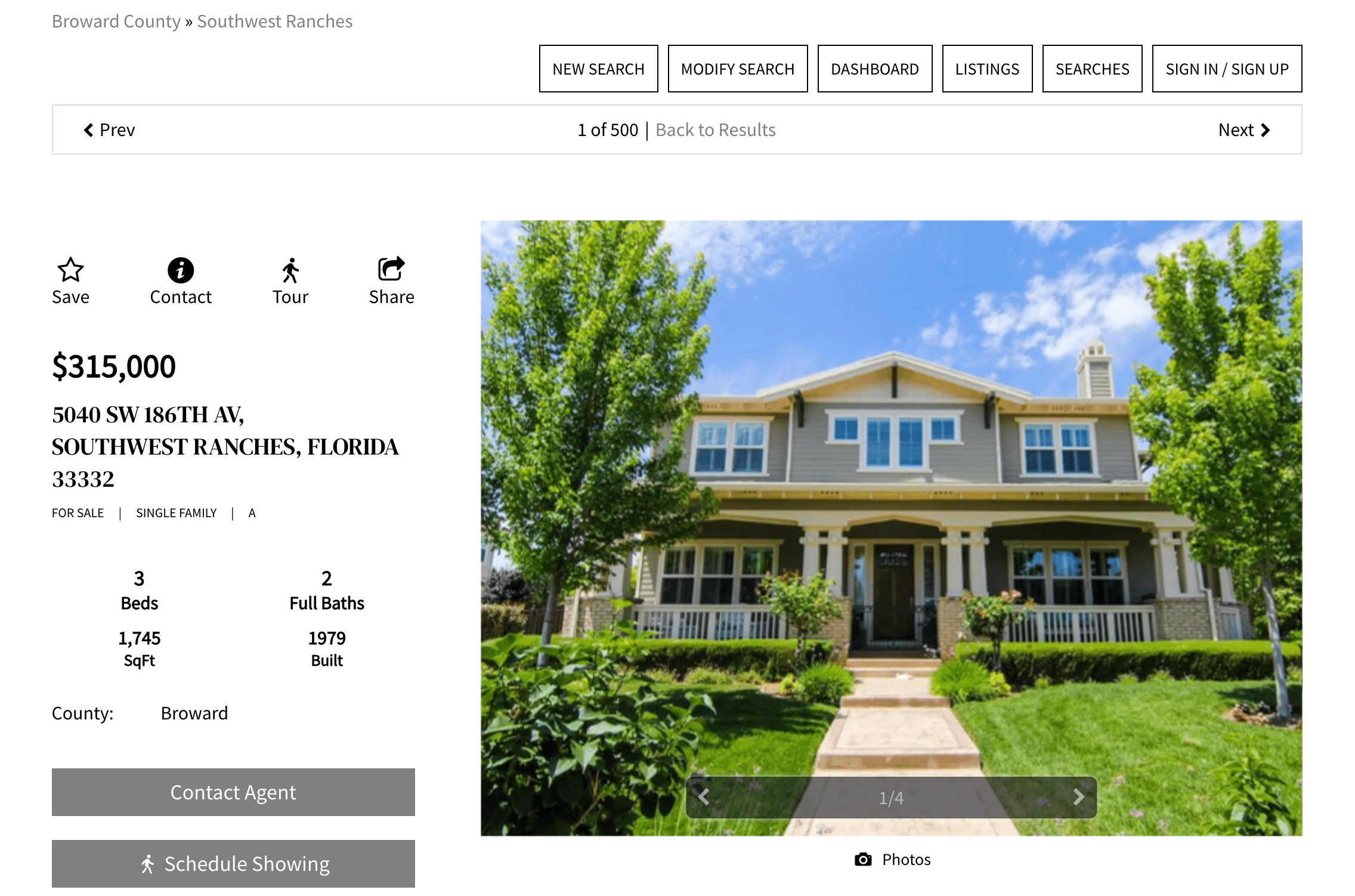 IDX Template - Details View